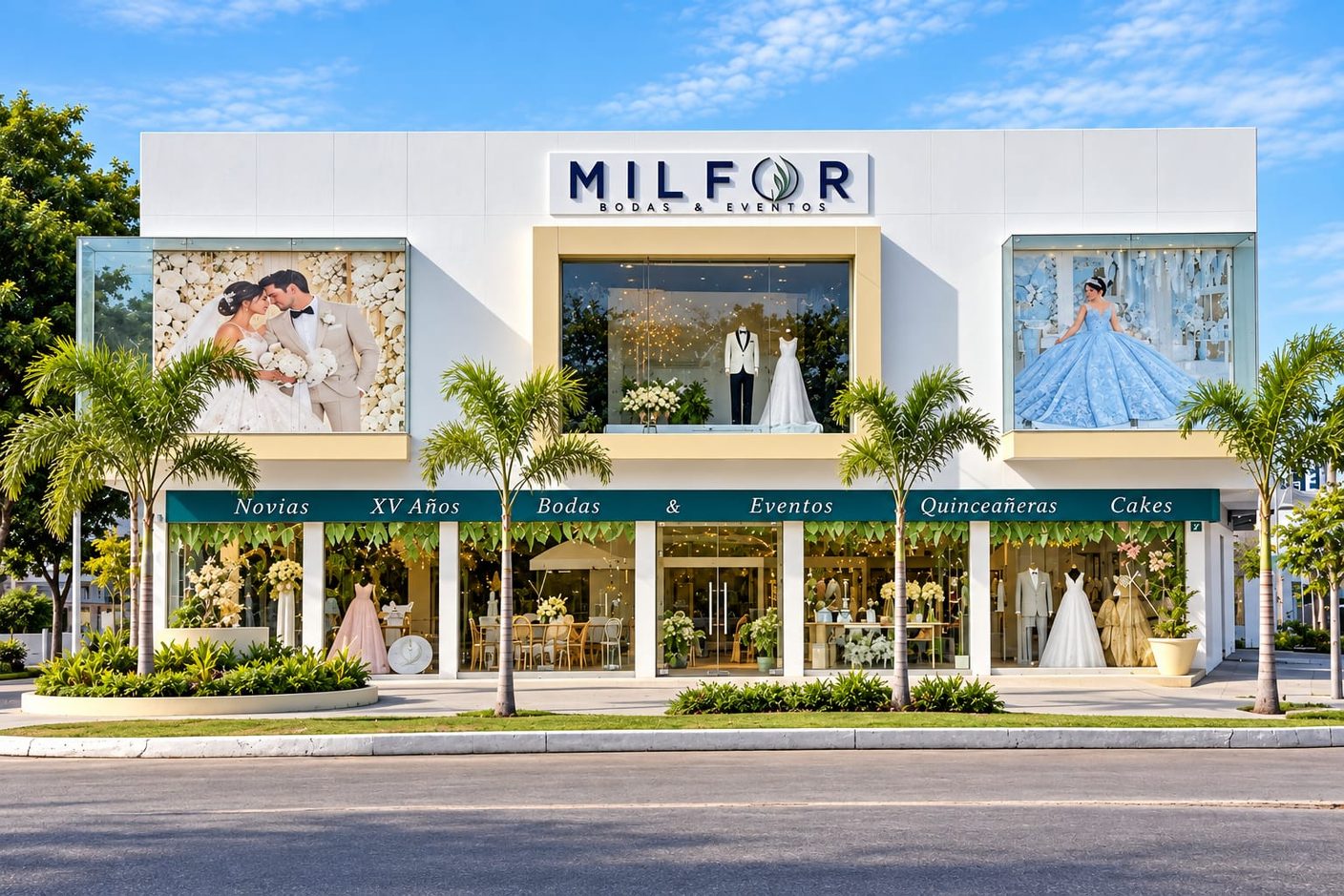 Fachada del edificio de Milfor Sede Central y Milfor Paraíso, Carrera 14, Girardot